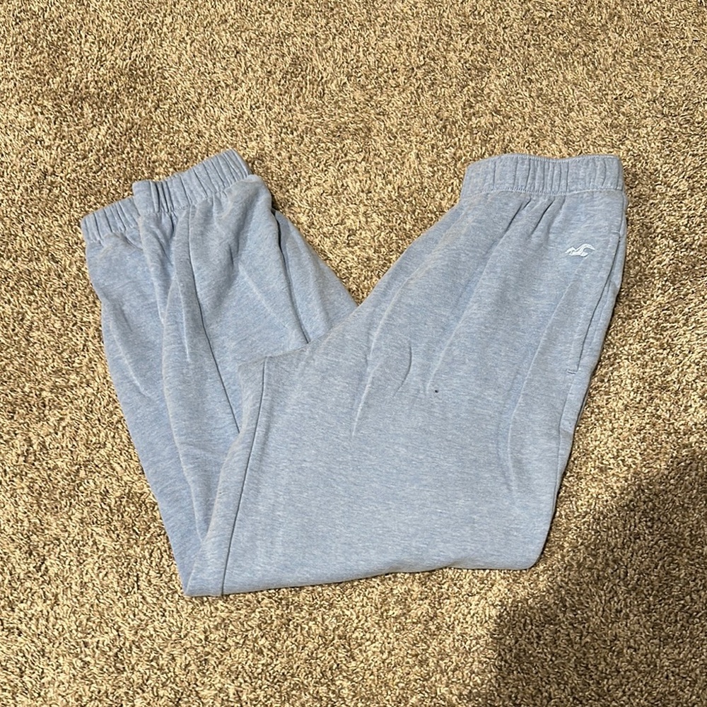 Hollister Light Gray Blue Sweatpants